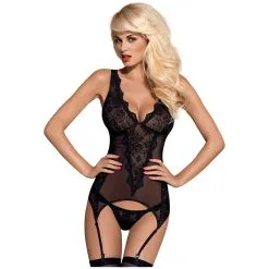 Amocarat Obsessive Emperita Korset Met Jarretels En String