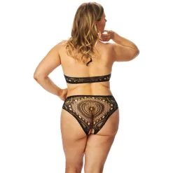 Sinful NORTIE Ronja Halternek En Kruisloos Slipje Set Plus Size -Sexy lingerie Verkoop 25758 nortie ronja halterneck crotchless panties set plus size 03 model q100