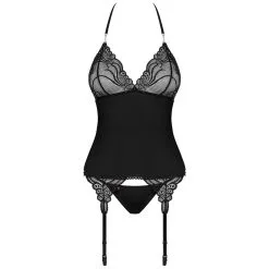 Amocarat Obsessive Zwarte Korset En G-string Set -Sexy lingerie Verkoop 25868 obsessive black corset and g string set 03 product q100