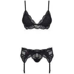 Amocarat Obsessive Zwarte Kanten Jarretel Set -Sexy lingerie Verkoop 25871 obsessive black lace suspender set 03 product q100