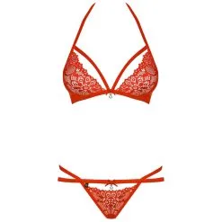 Amocarat Obsessive Red Kanten String En BH Set -Sexy lingerie Verkoop 25877 obsessive red lace and string bra set 03 product q100
