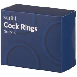 Sinful Business Blue Penisring Set Van 3 Stuks -Sexy lingerie Verkoop 25931 sinful business blue cock ring set 3 pcs 90 pack q100