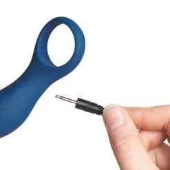 Sinful Business Blue Vibrerende Cockring Voor Koppels -Sexy lingerie Verkoop 25948 sinful business blue rechargeable vibrating love ring 51 hand q100