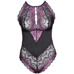 Orion Cottelli Curves Paarse Kanten Body Plus Size -Sexy lingerie Verkoop 26057 cottelli curve purple lace bodystocking plus size 03 product q100