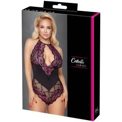 Orion Cottelli Curves Paarse Kanten Body Plus Size -Sexy lingerie Verkoop 26057 cottelli curve purple lace bodystocking plus size 90 pack q100