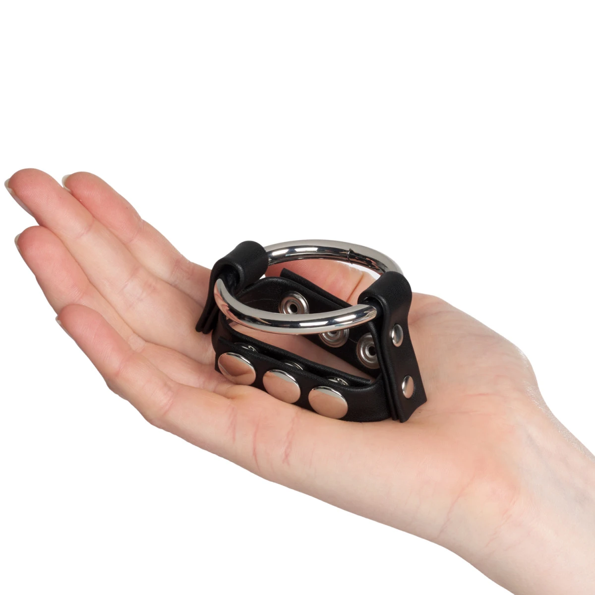 Schneider & Triburtius Rubber Blue Line C&B Gear Metalen Penisring Met Verstelbare Snap-band Voor De Ballen 4 Schneider & Triburtius Rubber Blue Line C&B Gear Metalen Penisring Met Verstelbare Snap-band Voor De Ballen - Afbeelding 2