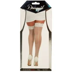 Dreamgirl Visnet Hold-Up Kousen Plus Size -Sexy lingerie Verkoop 26486 dreamgirl hold up stockings white one size 90 pack q100