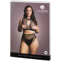 Shots-Media Le Désir Visnet Key-Hole Beha Set Plus Size -Sexy lingerie Verkoop 26540 le desir fishnet key hole bra set plus size 90 pack q100