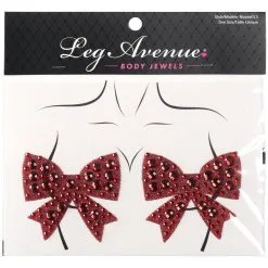 Leg Avenue Bow Tepelstickers -Sexy lingerie Verkoop 26555 leg avenue rhinestone bow nipple covers 90 pack q100
