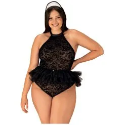Amocarat Obsessive Frilles Dienstmeisje Body Set Plus Size