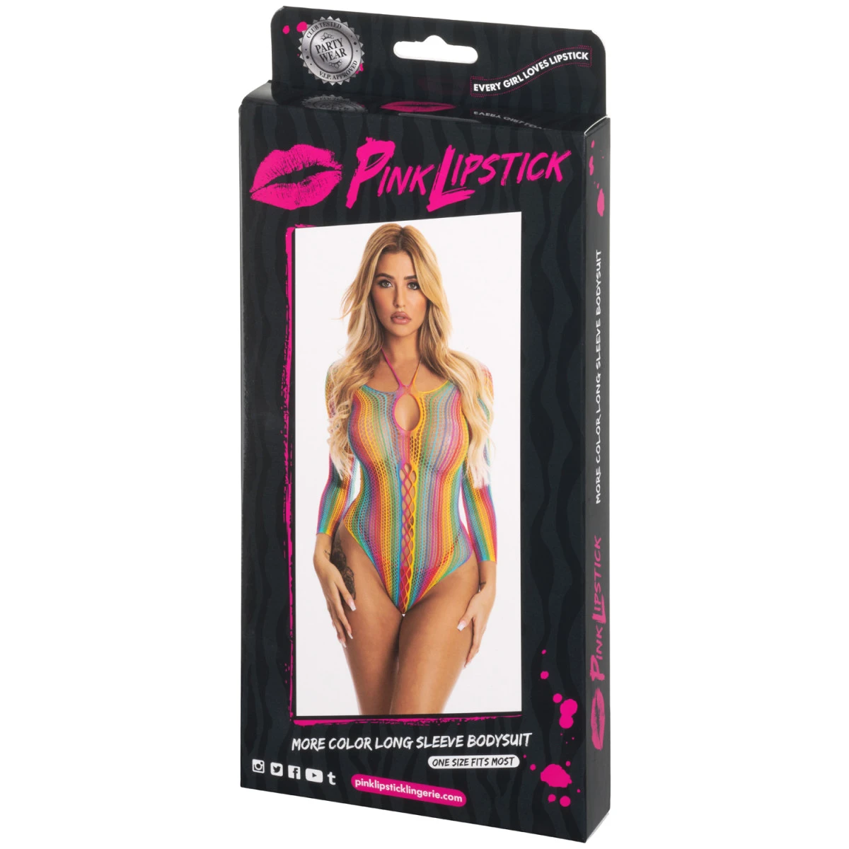 Pink Lipstick Multicolor Bodysuit Met Lange Mouwen 5 Pink Lipstick Multicolor Bodysuit Met Lange Mouwen - Afbeelding 3