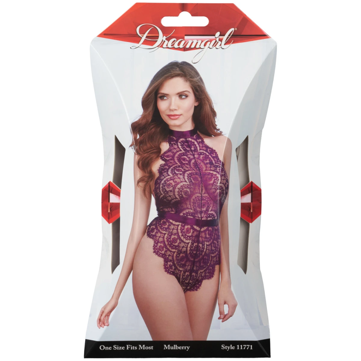 DG Brands Dreamgirl Paarse Teddy Met Kant 5 DG Brands Dreamgirl Paarse Teddy Met Kant - Afbeelding 3