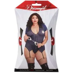 DG Brands Dreamgirl Luitenant Lusty Politie-uniform Plus Size -Sexy lingerie Verkoop 26650 dreamgirl blue police costume plus size 90 package q100