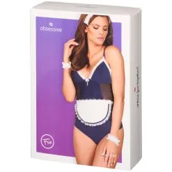 SpaLex Obsessive Coquettish Dienstmeisjeskostuum In Blauw -Sexy lingerie Verkoop 26707 obsessive blue maid costume 90 pack q100