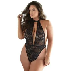 Shots-Media Allure Diva Brooke Kant & Mesh Halter Teddy Plus Size