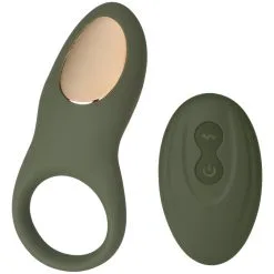 Sinful Love Buzz Army Green Vibrerende Cockring Met Afstandsbediening