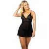 Sinful NORTIE Basil Black Babydoll Set