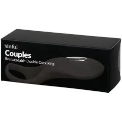Sinful Couple's Oplaadbare Dubbele Cockring -Sexy lingerie Verkoop 27147 sinful couple s rechargeable double cock ring 90 pack q100