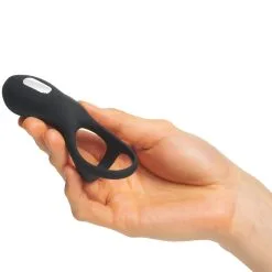 Sinful Couple's Oplaadbare Dubbele Cockring -Sexy lingerie Verkoop 27147 sinful couples rechargeable double cock ring 50 hand 4 q100