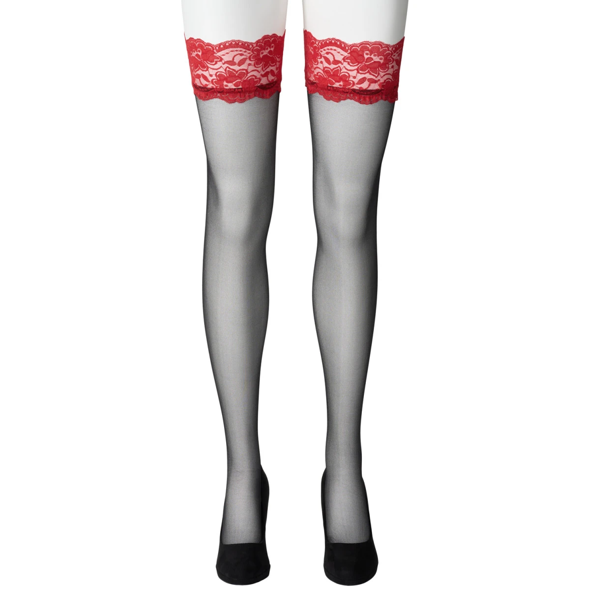 Sinful NORTIE Wilderness Hold-up Kousen Met Rode Kant 6 Sinful NORTIE Wilderness Hold-up Kousen Met Rode Kant - Afbeelding 4