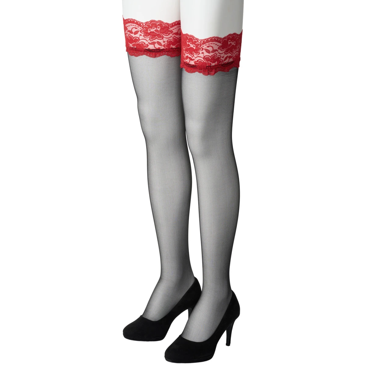 Sinful NORTIE Wilderness Hold-up Kousen Met Rode Kant 7 Sinful NORTIE Wilderness Hold-up Kousen Met Rode Kant - Afbeelding 5