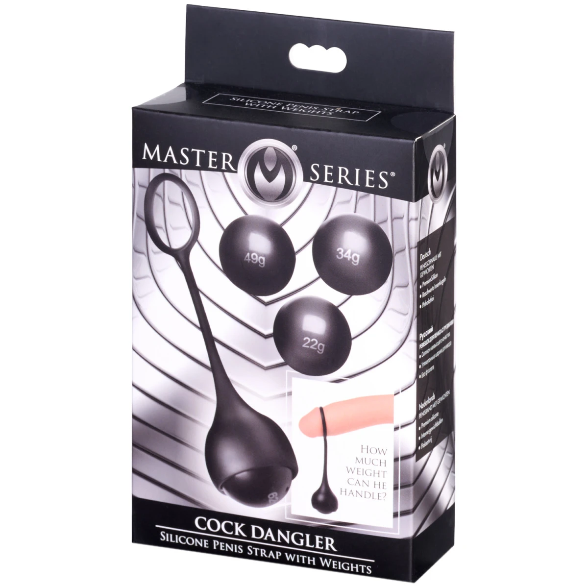 XR Brands Master Series Cock Dangler Eikelring Met Gewichten 10 XR Brands Master Series Cock Dangler Eikelring Met Gewichten - Afbeelding 8