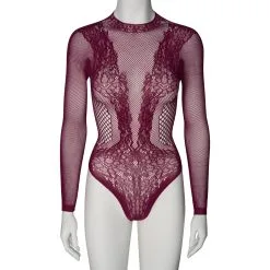 Sinful NORTIE Clover Bordeaux Kruisloze Bodystocking -Sexy lingerie Verkoop 27660 nortie clover bodystocking bordeaux 04 product q100