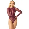 Sinful NORTIE Clover Bordeaux Kruisloze Bodystocking -Sexy lingerie Verkoop 27660 nortie clover crotchless bodystocking bordeaux 59 model q100 1 2