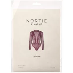 Sinful NORTIE Clover Bordeaux Kruisloze Bodystocking -Sexy lingerie Verkoop 27660 nortie clover crotchless bodystocking bordeaux 90 pack q100