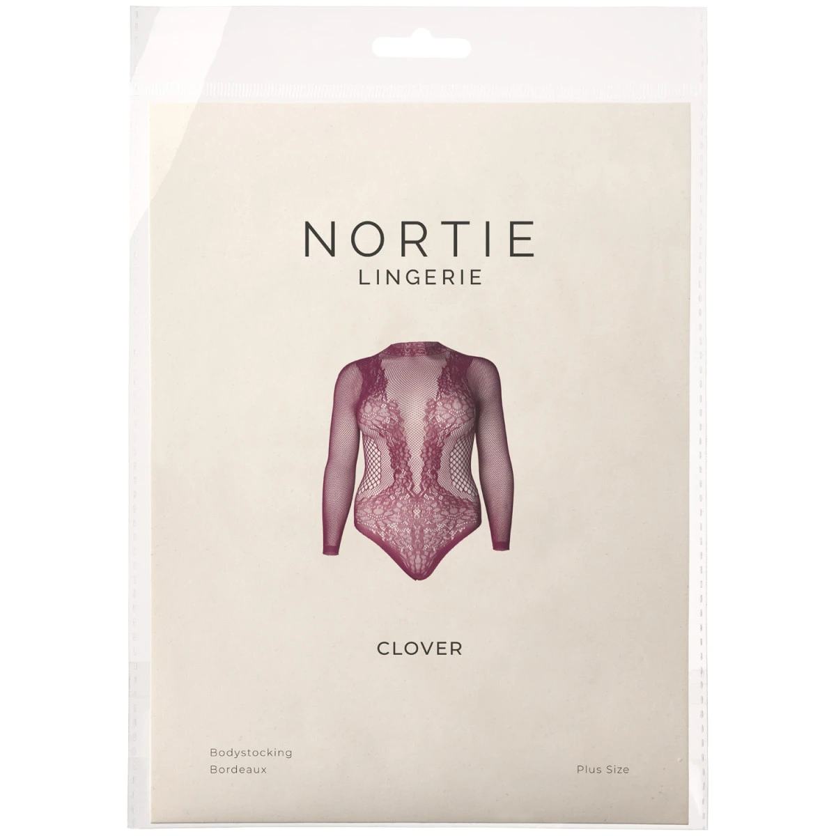 Sinful NORTIE Clover Bordeaux Kruisloze Bodystocking Plus Size 8 Sinful NORTIE Clover Bordeaux Kruisloze Bodystocking Plus Size - Afbeelding 6