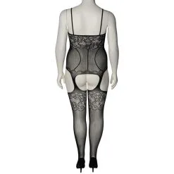 Sinful NORTIE Cornflower Kruisloze Catsuit Plus Size -Sexy lingerie Verkoop 27695 nortie cornflower crotchless catsuit plus size 06 product q100