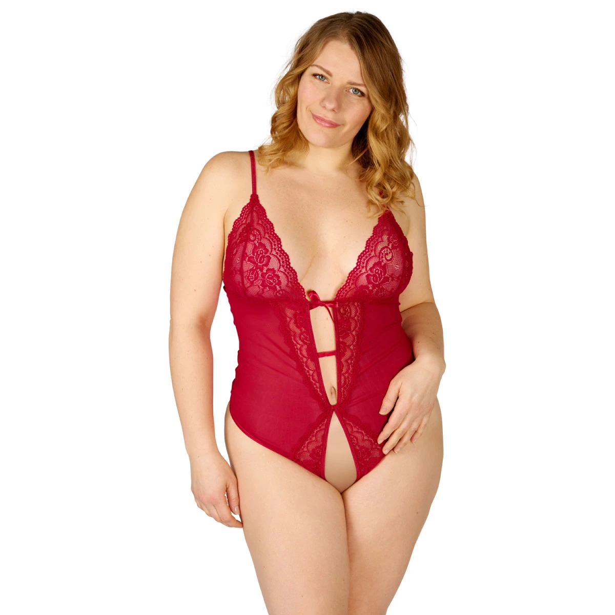 Sinful NORTIE Vilja Red Lace Kruisloze Body Plus Size 3 Sinful NORTIE Vilja Red Lace Kruisloze Body Plus Size
