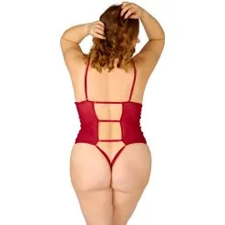 Sinful NORTIE Vilja Red Lace Kruisloze Body Plus Size 11 Sinful NORTIE Vilja Red Lace Kruisloze Body Plus Size -Sexy lingerie Verkoop 27769 nortie vilja crotchless red lace body plus size 00168 model q100