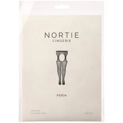 Sinful NORTIE Fenja Kruisloze Jarretel Panty Plus Size -Sexy lingerie Verkoop 27775 nortie fenja crotchless suspender tights plus size 90 pack q100