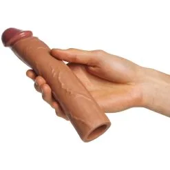 Pipedream Fantasy X-tensions Elite Tan Penis Sleeve Extension -Sexy lingerie Verkoop 27894 fantasy x tensions elite remote controlled vibrating penis sleeve tan 50 hand q100