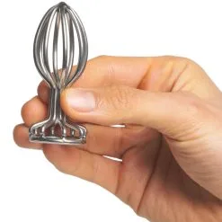 Orion Anos Metalen Kooi Buttplug -Sexy lingerie Verkoop 27952 anos metal cage butt plug 50 hand q100