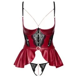 Orion Abierta Fina Red Bustier Set Met Halve Cups -Sexy lingerie Verkoop 27961 abierta fina open cup red bra set 01 product q100