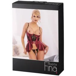 Orion Abierta Fina Red Bustier Set Met Halve Cups -Sexy lingerie Verkoop 27961 abierta fina open cup red bra set 90 pack q100