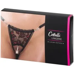 Orion Cottelli Kruisloze Parel G-String -Sexy lingerie Verkoop 27966 cottelli crotchless string with pearls 90 pack q100