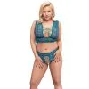 Orion Cottelli Teal BH Set Plus Size -Sexy lingerie Verkoop 28084 cottelli green bra set plus size 01 model q100 1